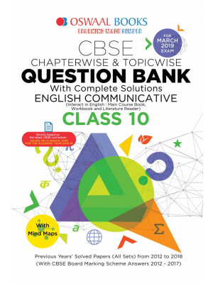 Oswaal CBSE Question Bank Class 10 English Language and Literature Chapterwise & Topicwise 